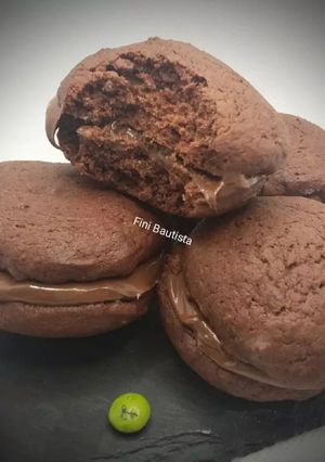 Una foto de Galletas de chocolate plátano y Nutella