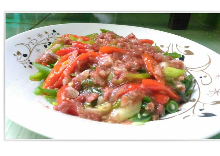 Langkah memasak Tumis bunet (buncis kornet) praktis, Menggugah Selera