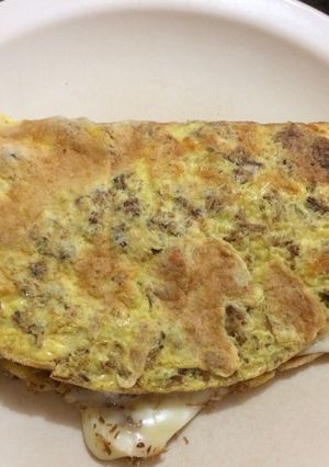Una foto de Omelette con carne seca