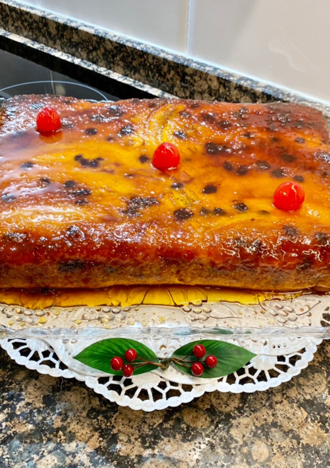Una foto de Pastel de plátano caramelizado y pepitas de chocolate, “sin gluten “