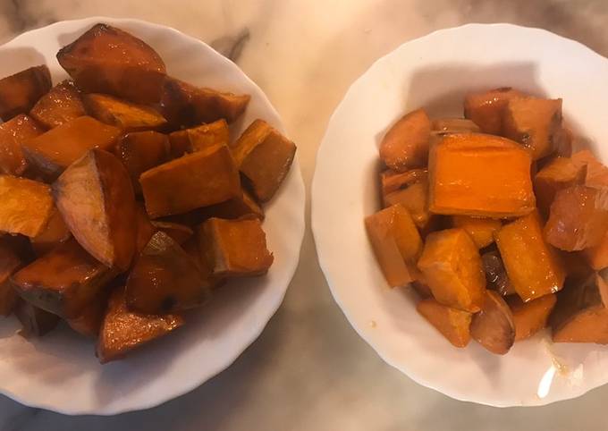 Roasted sweet potatoes