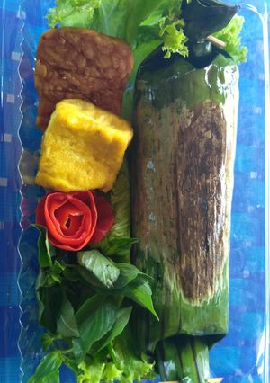 Foto resep Nasi bakar isi sambel teri petai