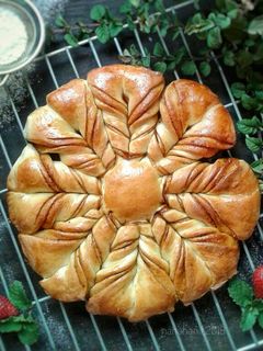 Foto resep Braided star bread / roti kepang bintang