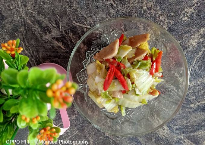 Resep Tumis Sawi Putih &amp; bakso Anti Gagal