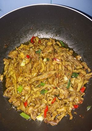 Foto resep Goreng usus rasa asem