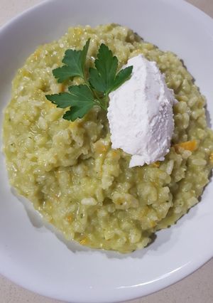 Foto di Risotto porro e arancia