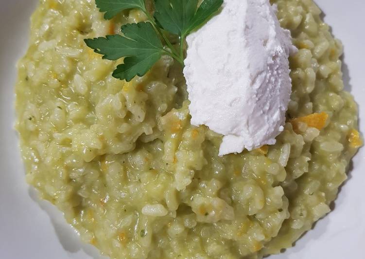 Risotto porro e arancia