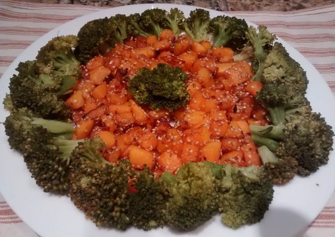 Ensalada de brócoli y calabaza