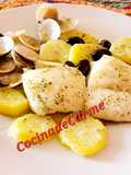 Bacalao a baja temperatura con almejas y patatas