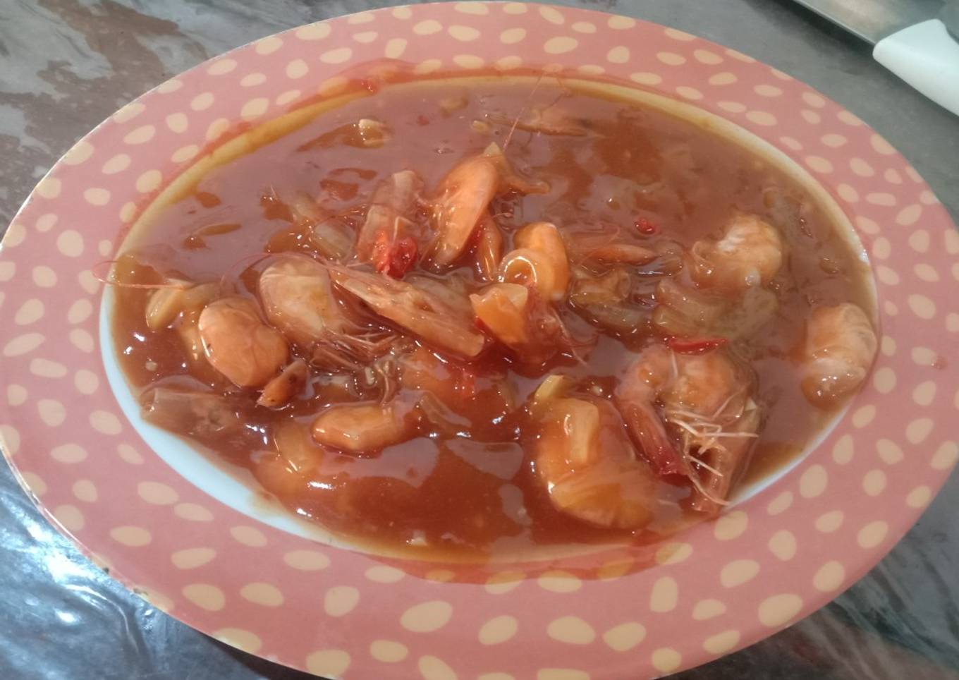 Udang asam manis pedas