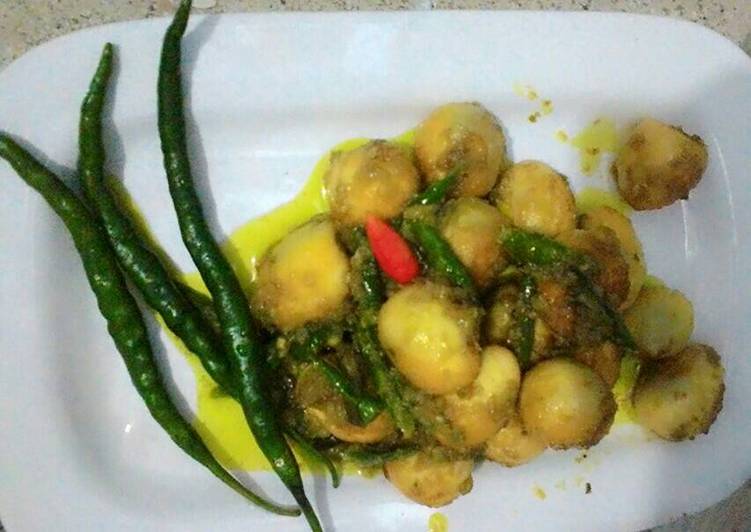 Balado Telur Puyuh Cabai Hijau - Jejak Sekolah