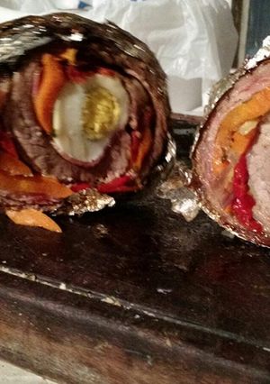 Una foto de Matambre arrollado a la parrilla