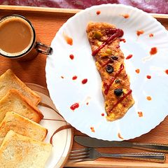 A picture of French omelette.