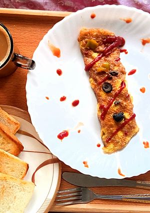A picture of French omelette.