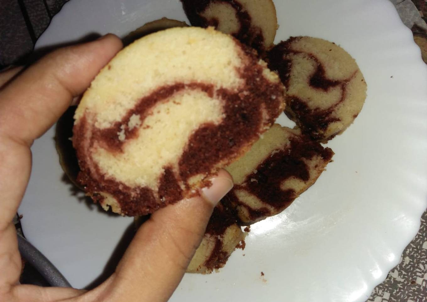 Red velvet marble cake #Idulfitrirecipescontest
