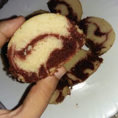 Red velvet marble cake #Idulfitrirecipescontest A picture of Red velvet marble cake #Idulfitrirecipescontest.