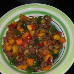A picture of Crumble beef sauce.