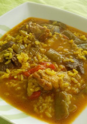 Una foto de Arroz caldoso de la montaña
