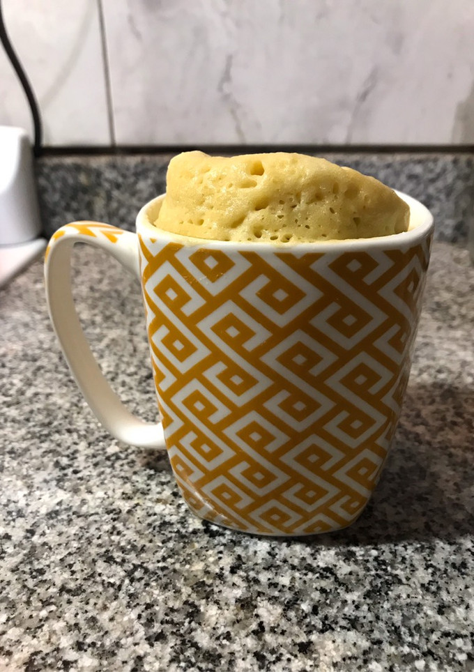 Una foto de Mug cake (torta en taza) de vainilla