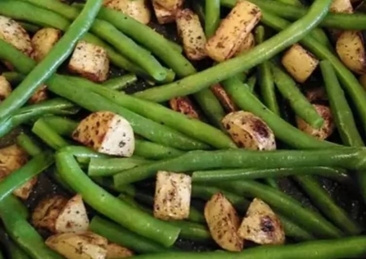 Simple Way to Make Any-night-of-the-week Vickys Fried Potato and Green Beans, GF DF EF SF NF