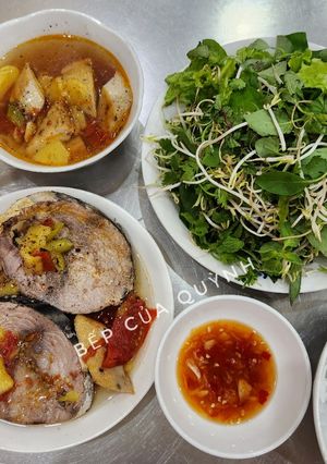 Hình của món Bún cá ngừ, chả cá.