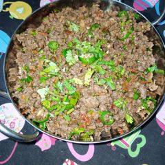 A picture of Kohati keema Karahi.