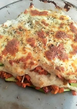 Una foto de Lasaña de verduras con bechamel de avena