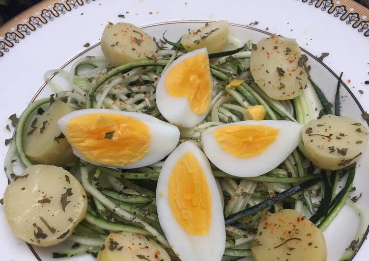 Bahan memasak Zuchini kentang dan telor Anti Gagal