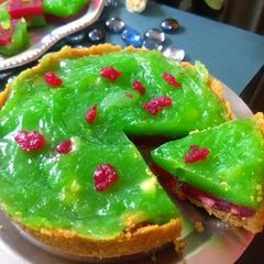 A picture of No bake halwa tart.