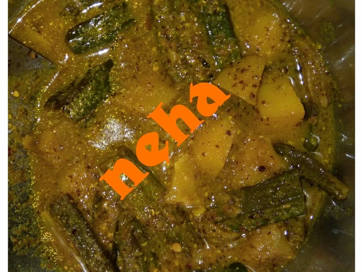 How To Make Bhindi potato curry in sarso masala which So Delicious