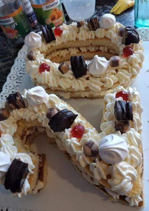 Una foto de Torta de letras o números
