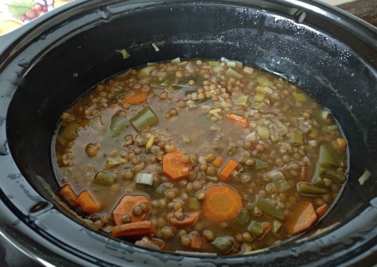 Lentejas viudas (olla de cocción lenta)