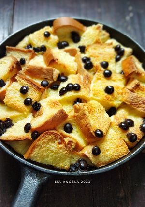 Foto resep Puding Roti Tawar Panggang-Skillet [Baked Bread Pudding]