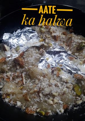 A picture of Aate ka halwa.