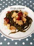 Fettuccine di spirulina con pesce spada
