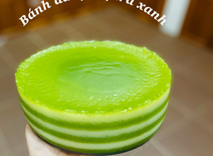 Hình của món Bánh da lợn vị trà xanh.