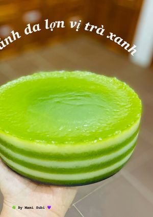 Hình của món Bánh da lợn vị trà xanh.