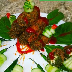 A picture of Palak cheese Rolls.