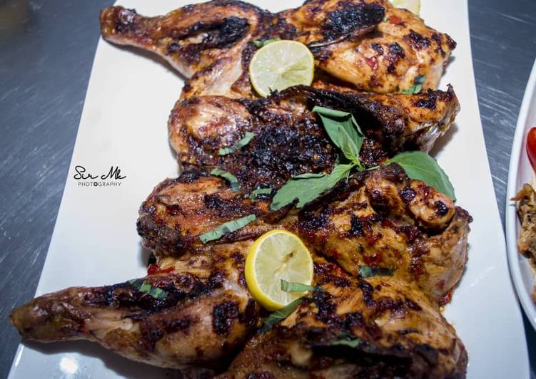 Butterfly grilled chicken