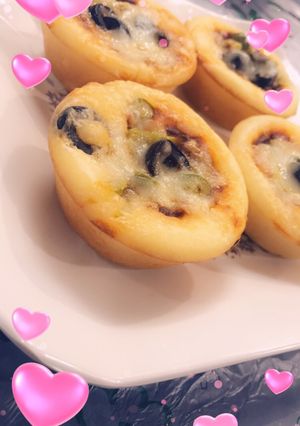صورة لوصفة كب كيك البيتزا