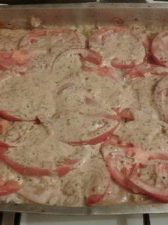 Una foto de Pescado al horno con arroz