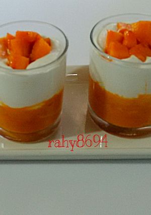 عکسی از دستور دسر انبه با خامه
