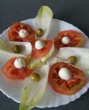 Ensalada de endibias con tomate y burguitos
