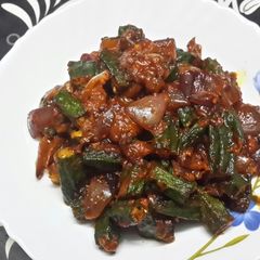 A picture of Bhindi Do Pyaza.