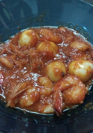 Foto resep Udang & telor puyuh asam manis