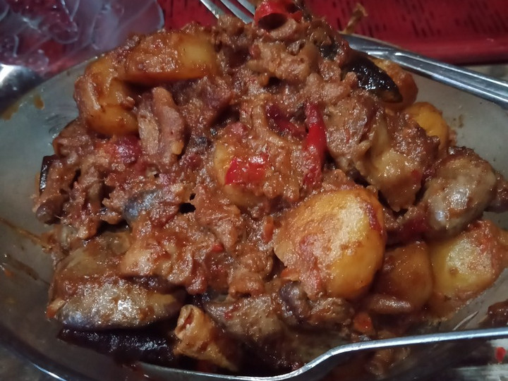  Bagaimana cara memasak Rendang ati ampela kentang  enak