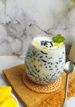Foto resep Es dawet ireng/hitam khas Purworejo creamy (versi modern)