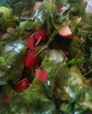 Ensalada de espinacas con vinagreta de coco