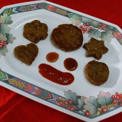 A picture of Crispy Hare Matar Kabab.