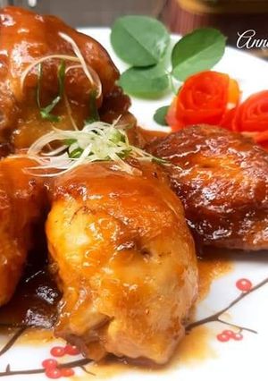 Hình của món Đùi gà sốt dầu hào.